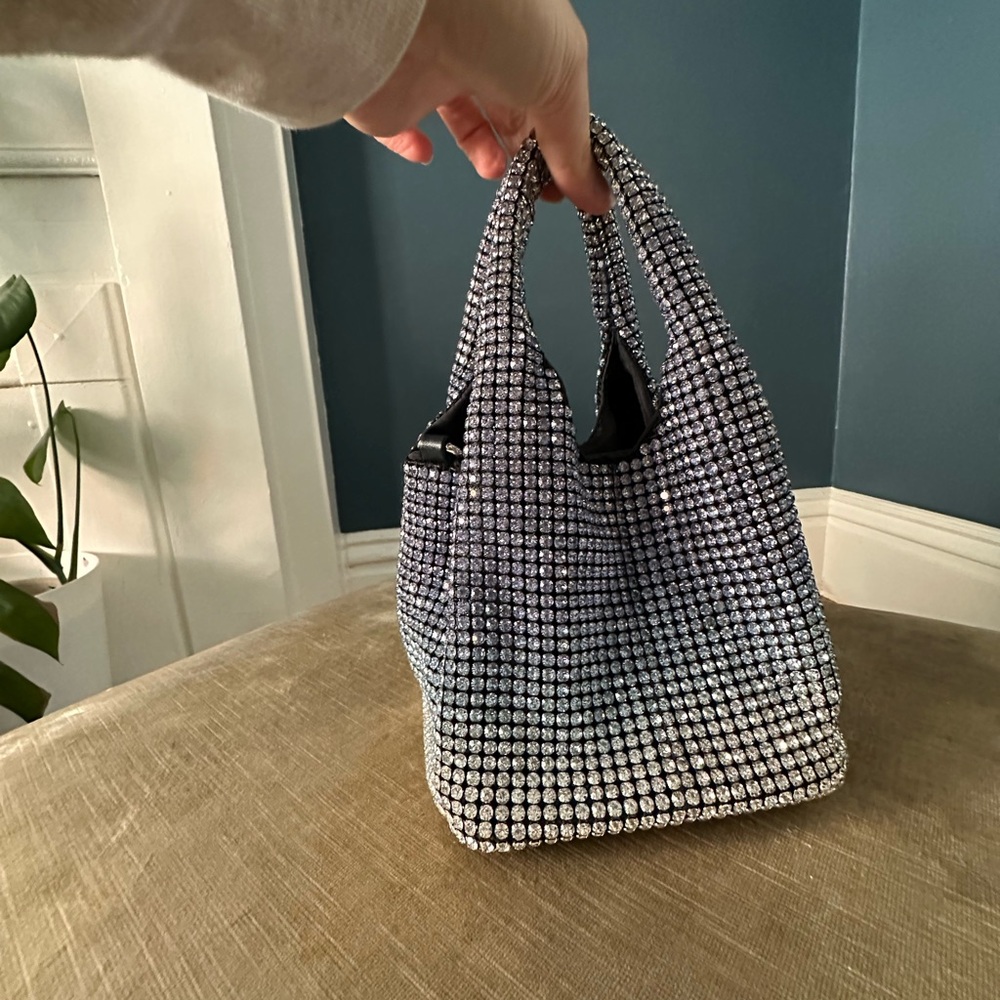 Rhinestone Blue Ombré Women's Bag